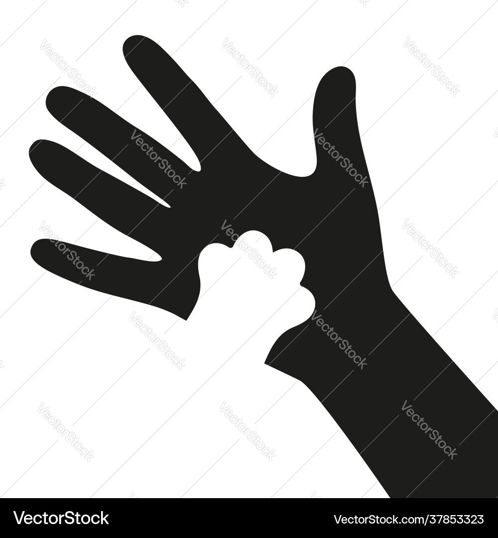 Hand a man with a dogs paw Royalty Free Vector Image