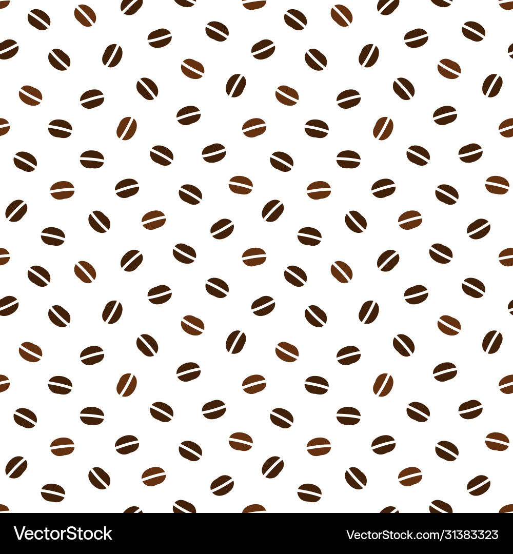 Roasted coffee beans seamless pattern Royalty Free Vector
