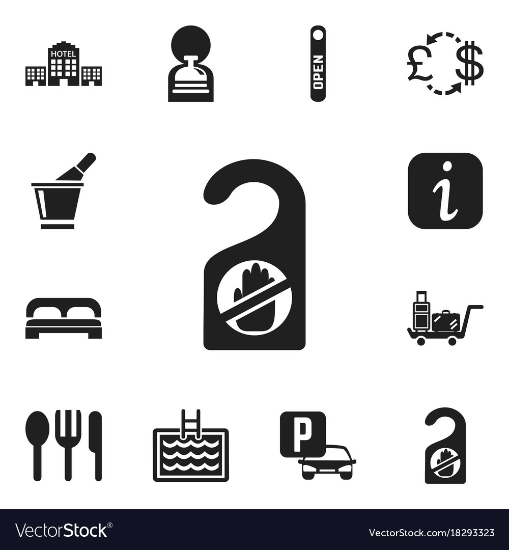 Set of 12 editable travel icons includes symbols