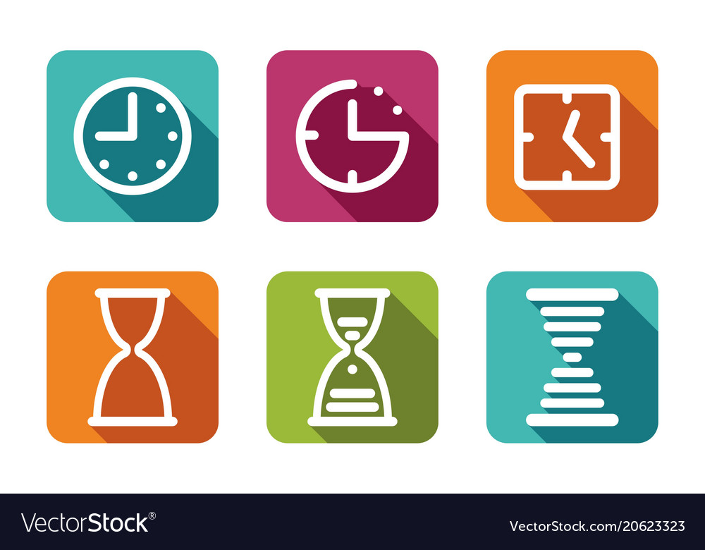 Time and clock icons