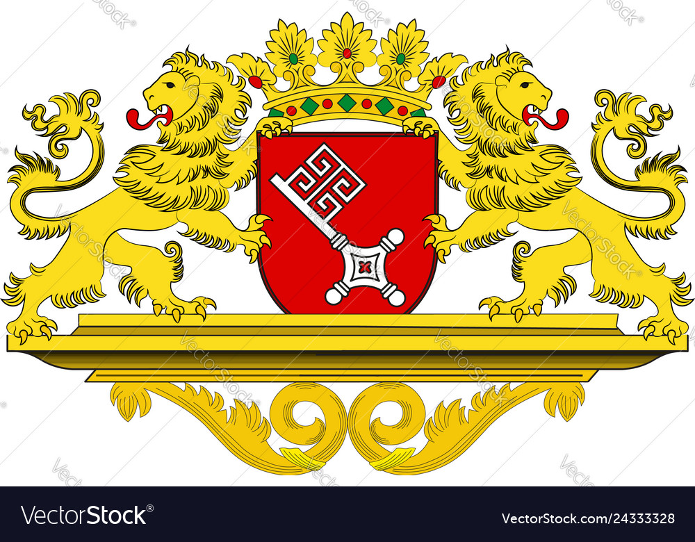 Coat of arms free hanseatic city bremen Royalty Free Vector