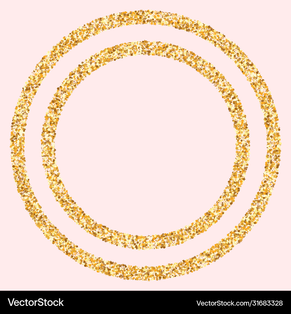 Gold circle isolated pink background luxury Vector Image