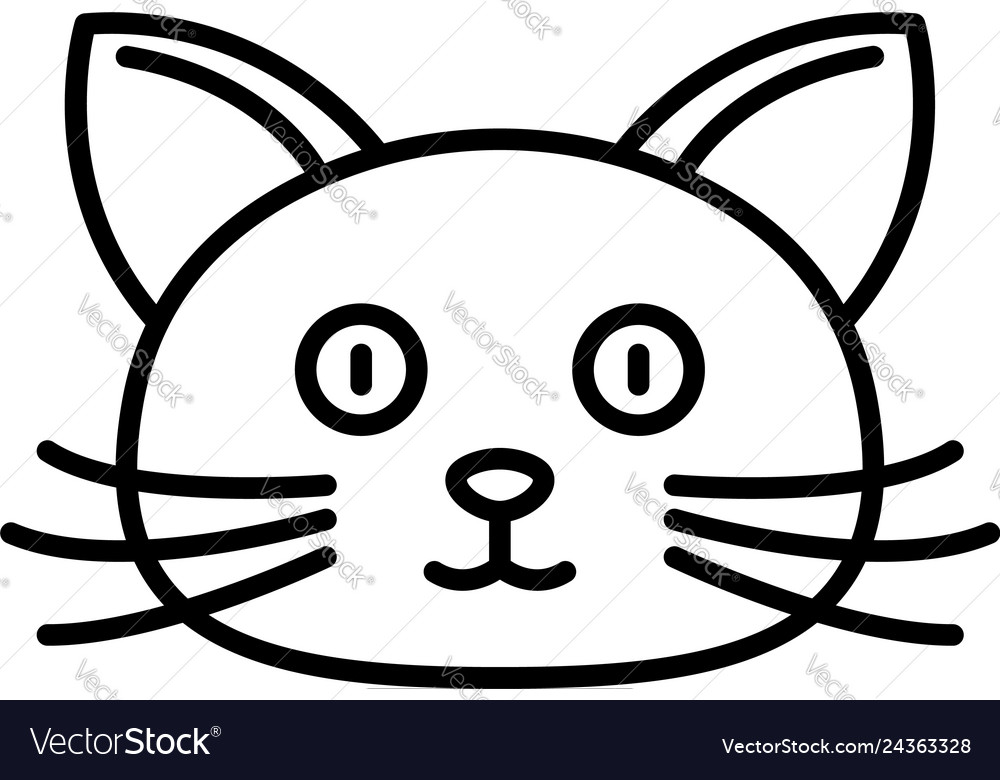 Premium Vector  Cat face icon white kitten profile avatar