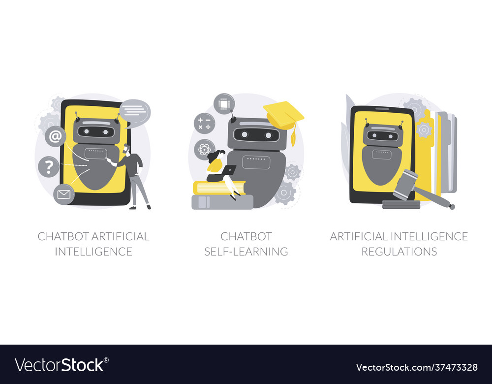 Machine learning abstract concept Royalty Free Vector Image