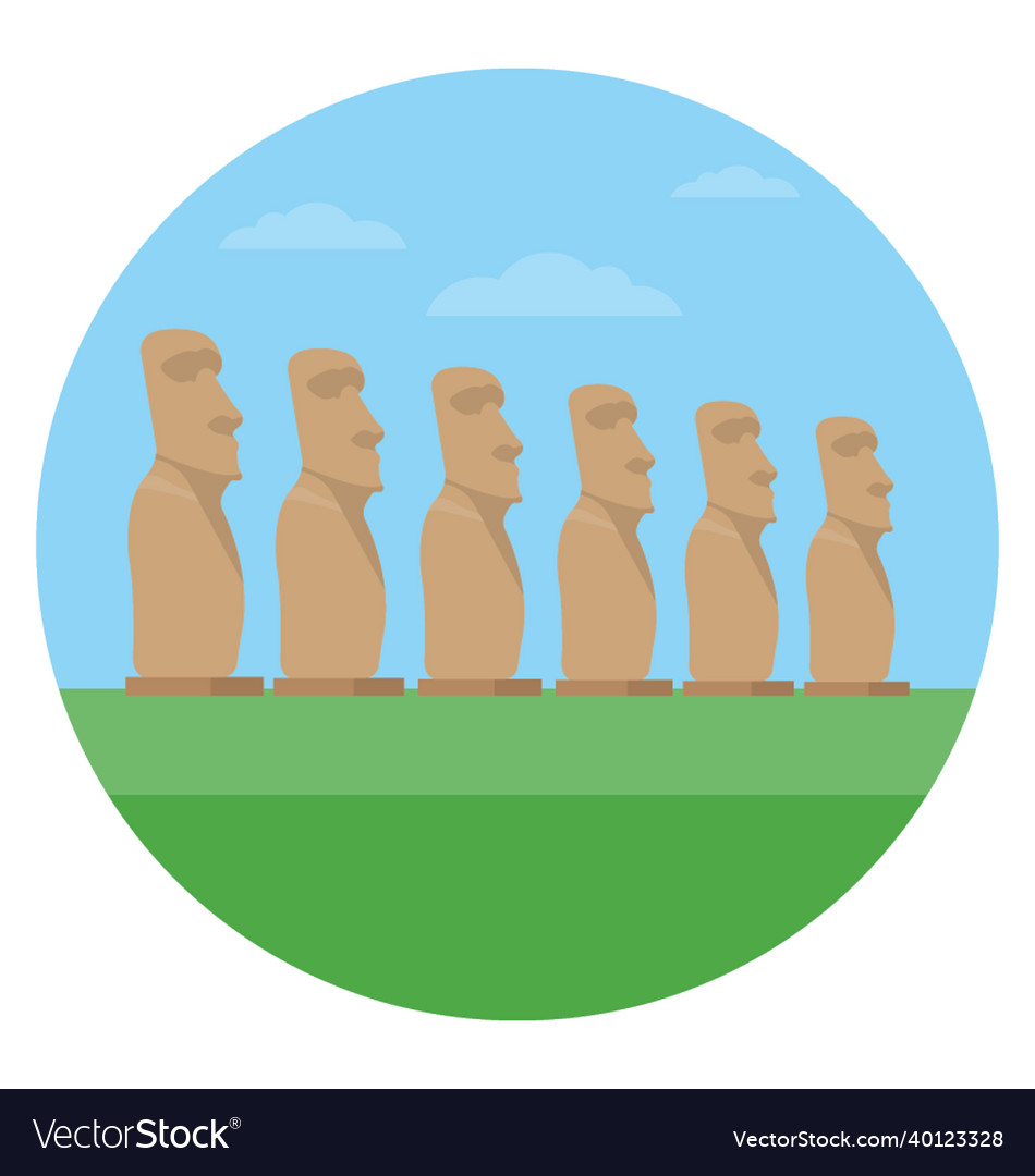 Moai statue Royalty Free Vector Image - VectorStock