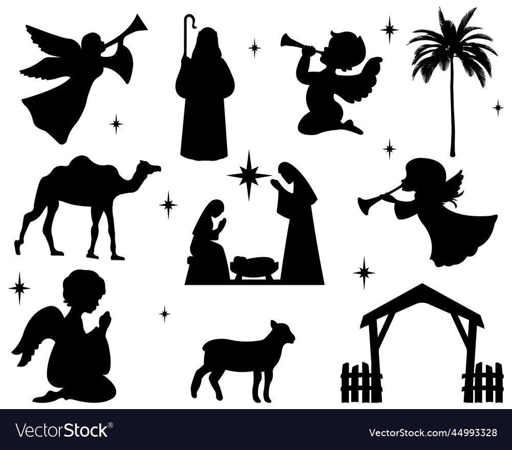 Nativity Sceneset Of Icons For Design1 Royalty Free Vector