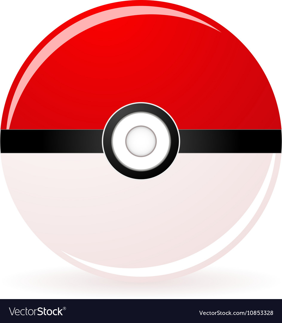 Pokeball vector image on VectorStock.