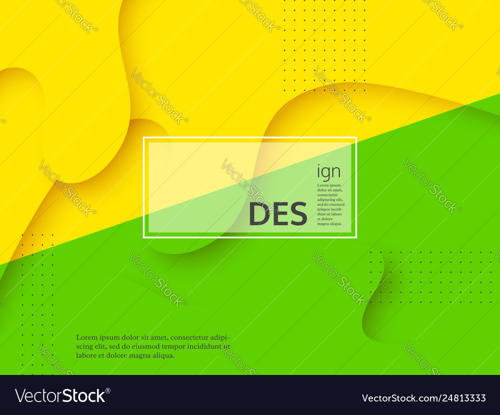 Liquid Abstract Yellow And Green Background Vector Image