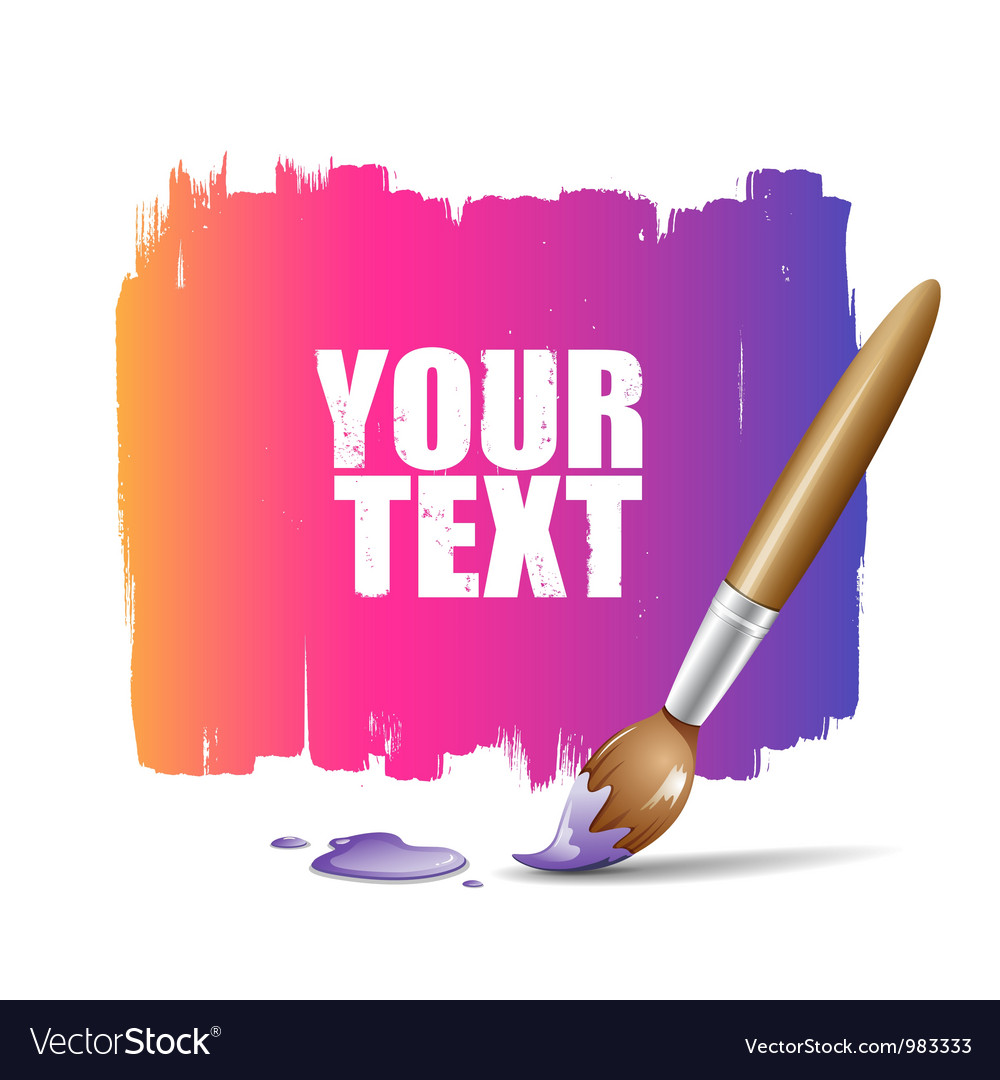 Paint Brush Colorful Background Royalty Free Vector Image