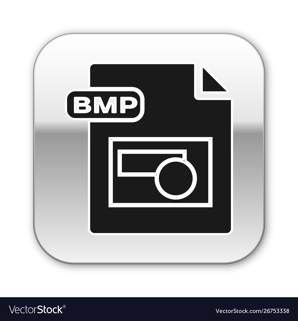 Black bmp file document download bmp button icon Vector Image