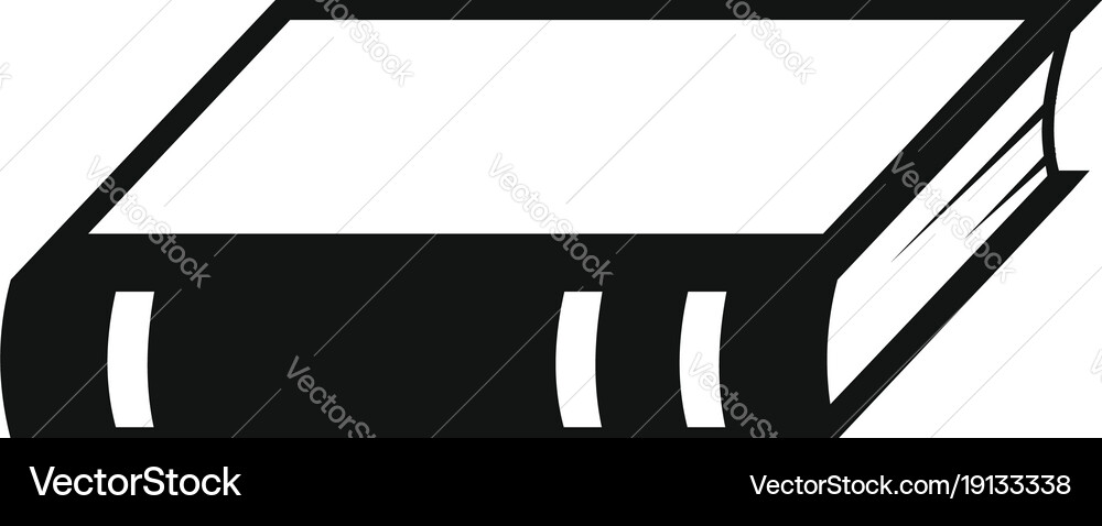 Book biology icon simple black style Royalty Free Vector