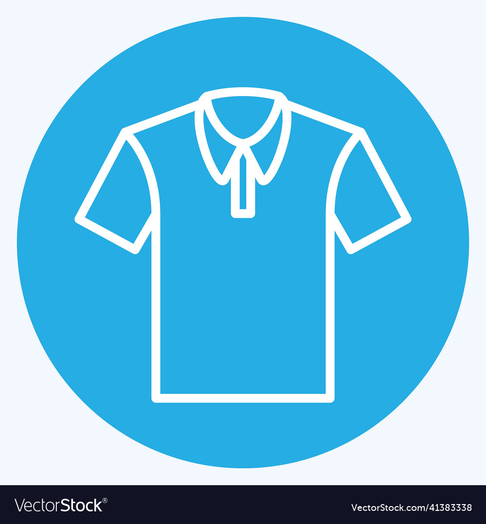 Casual shirt icon in trendy blue eyes style