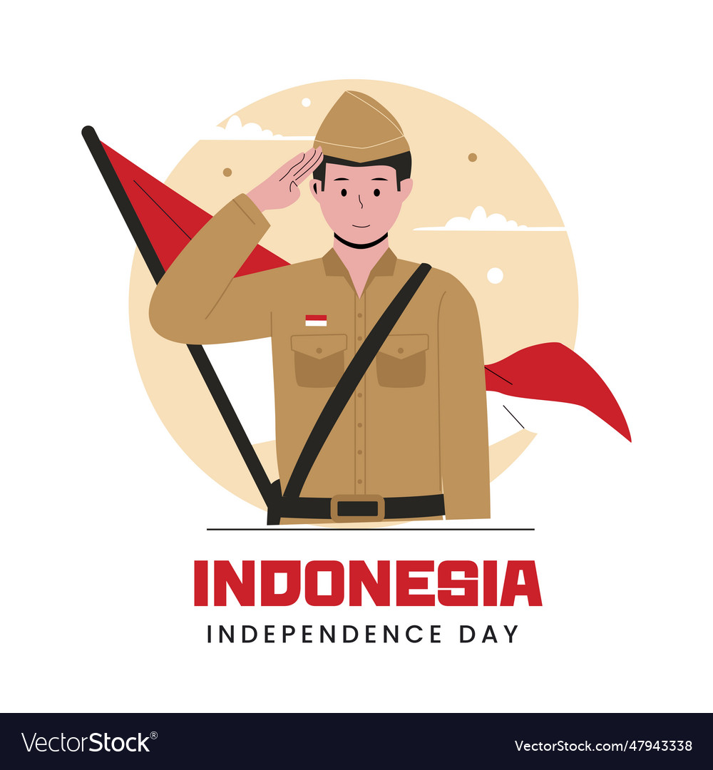 Flat indonesia independence day