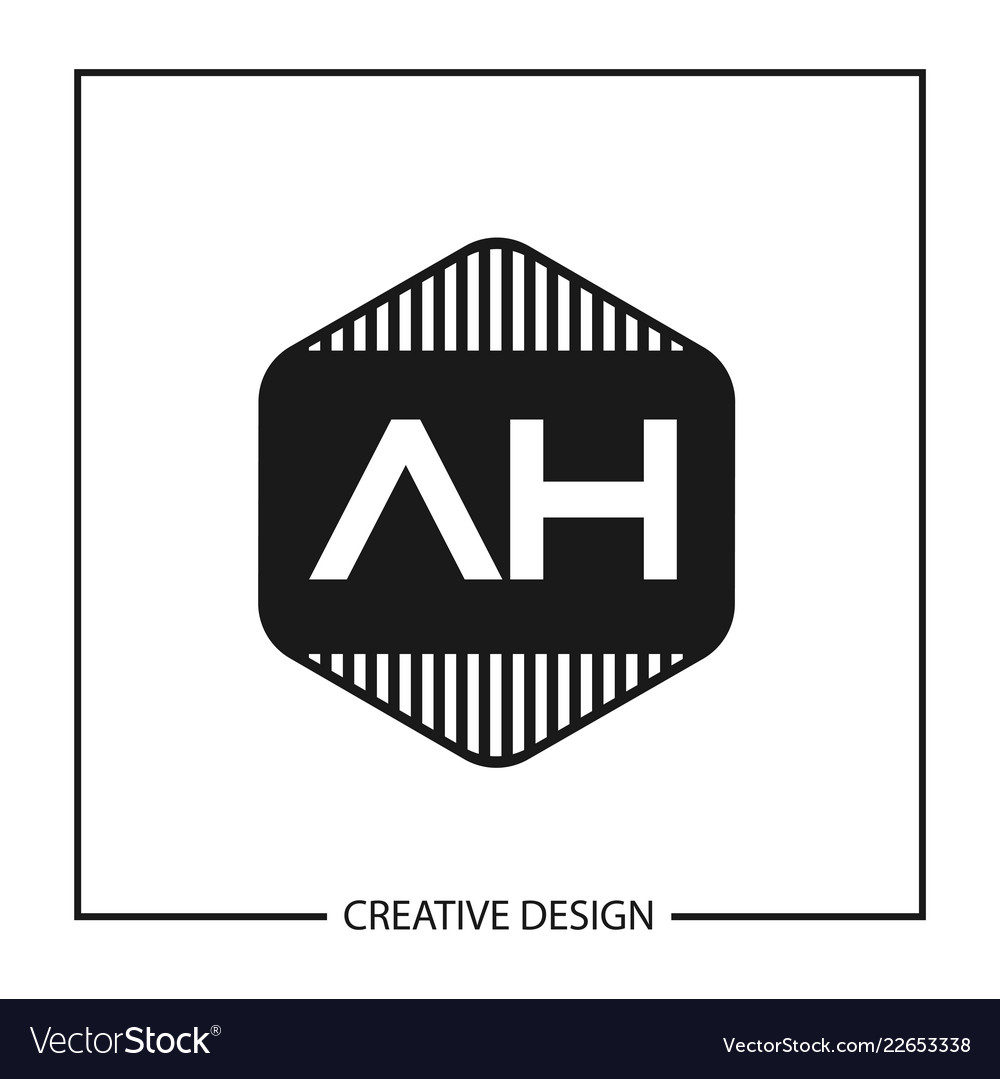 Initial letter ah logo template design