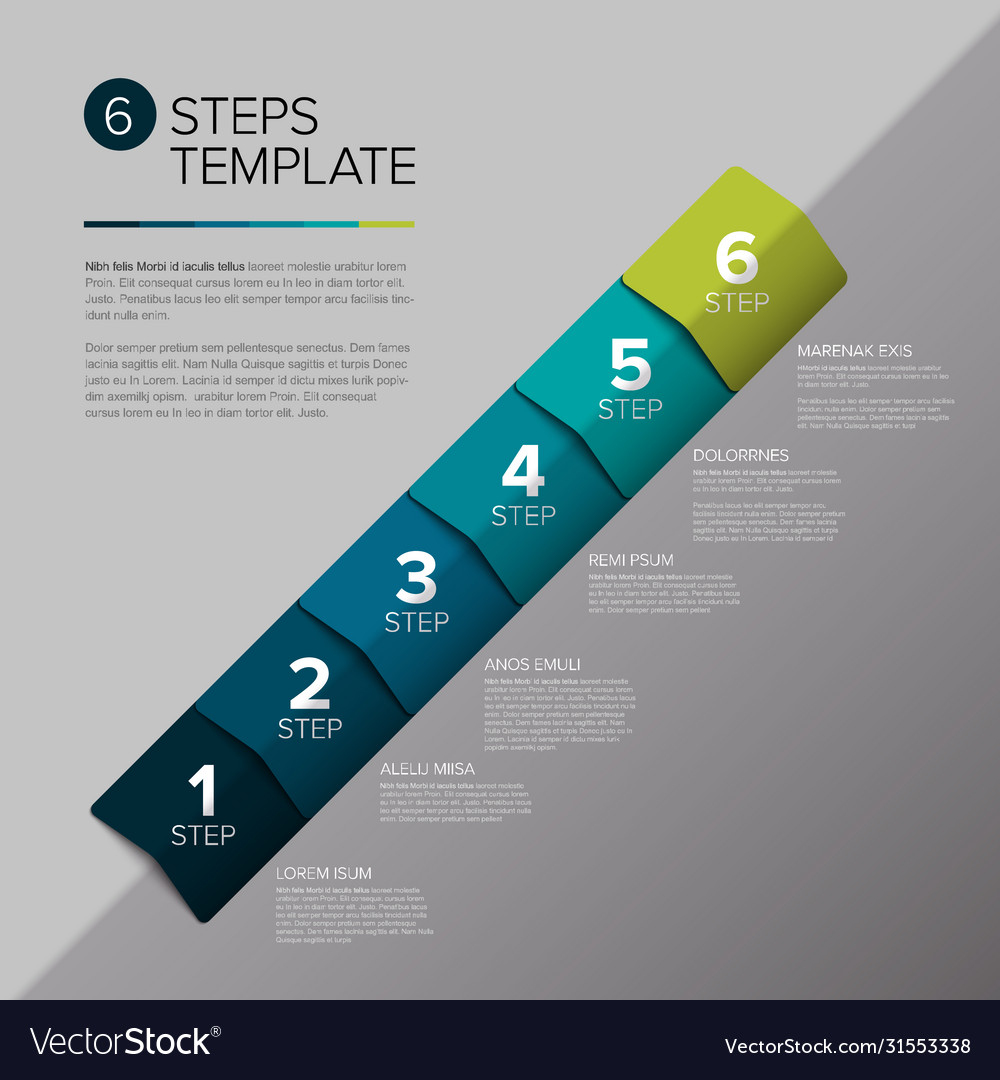 Progress six steps template