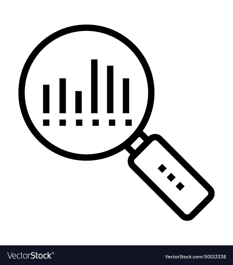Search graph icon Royalty Free Vector Image - VectorStock