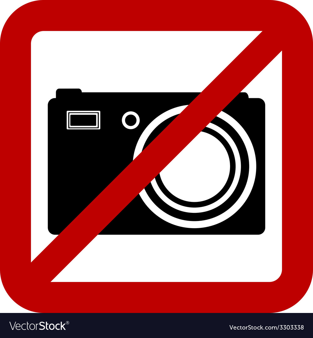 Sign of prohibition photo camera