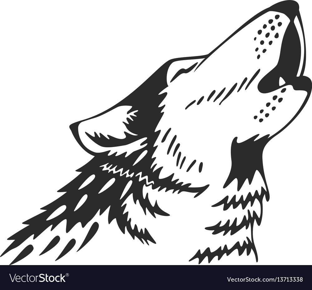 Wolfs heads Royalty Free Vector Image - VectorStock