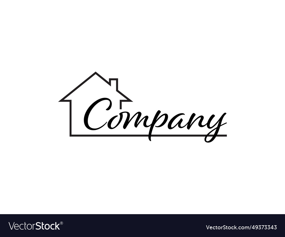 Creative home house real estate property logo Vector Image