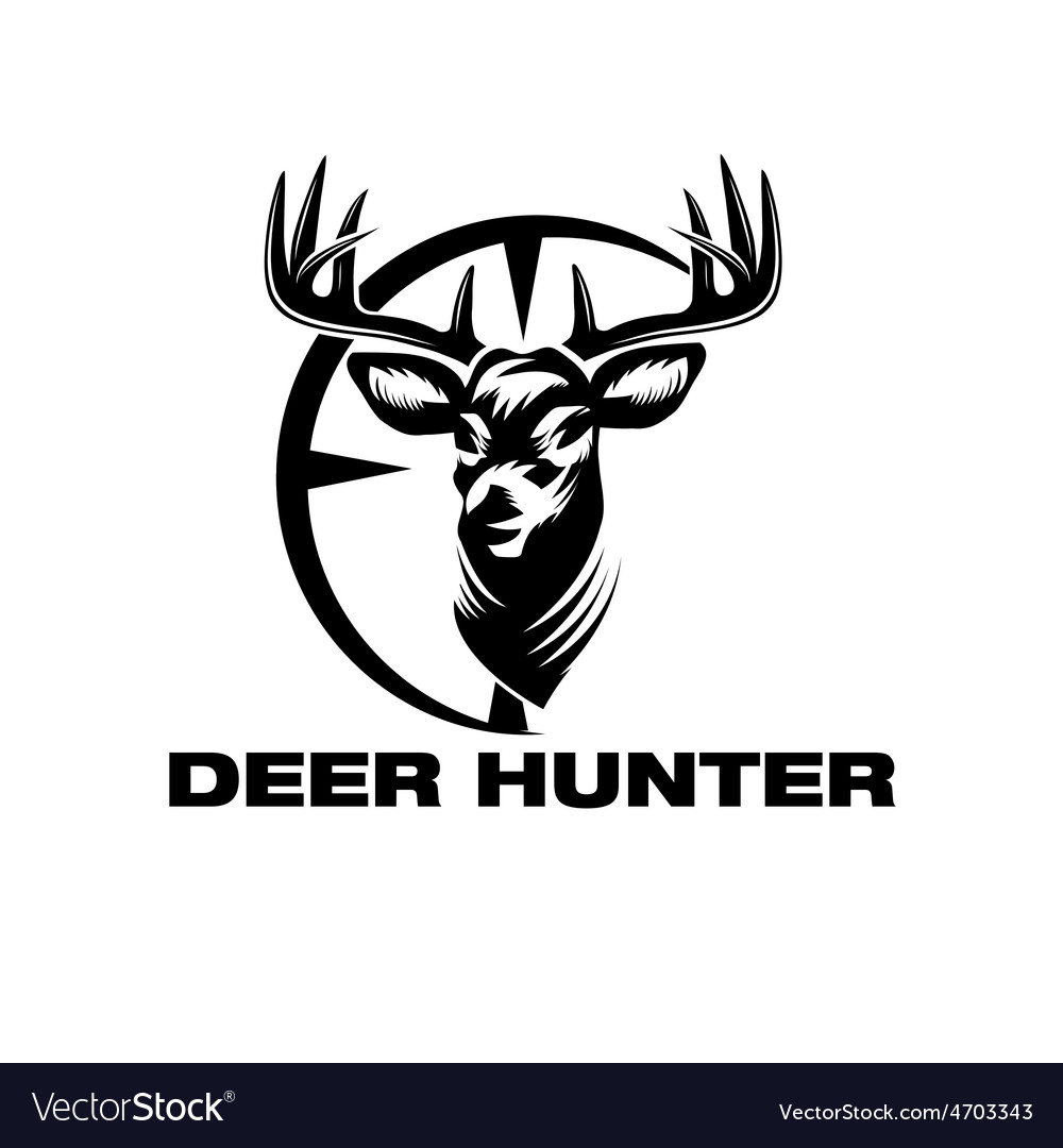 deer head in target royalty free vector image vectorstock