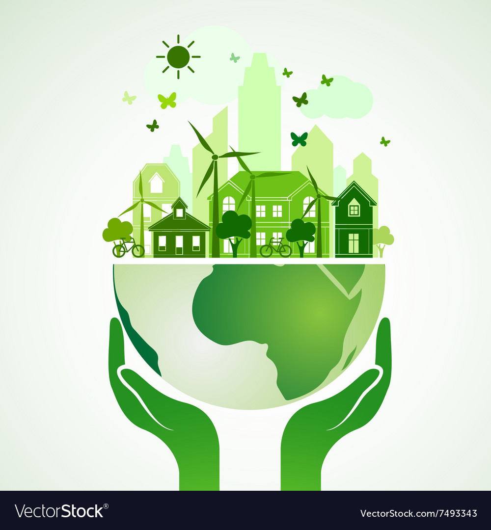 Hand earth Royalty Free Vector Image - VectorStock