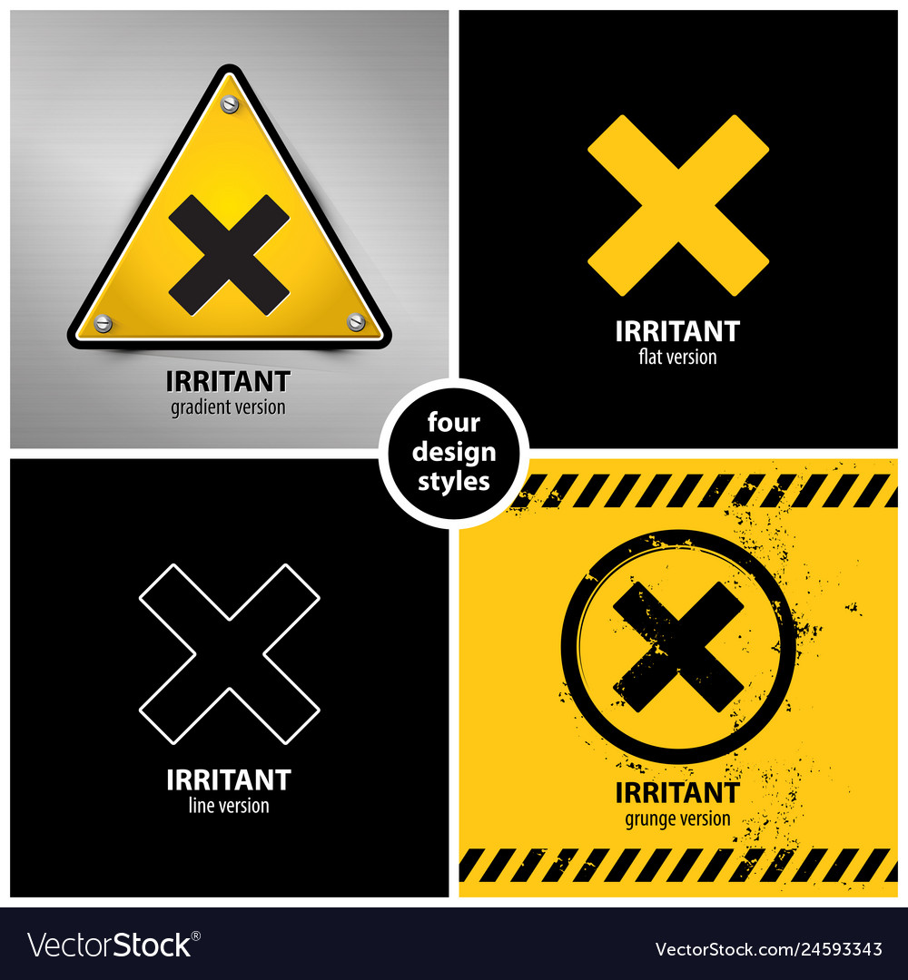 Set harmful irritant chemical hazard symbols Vector Image