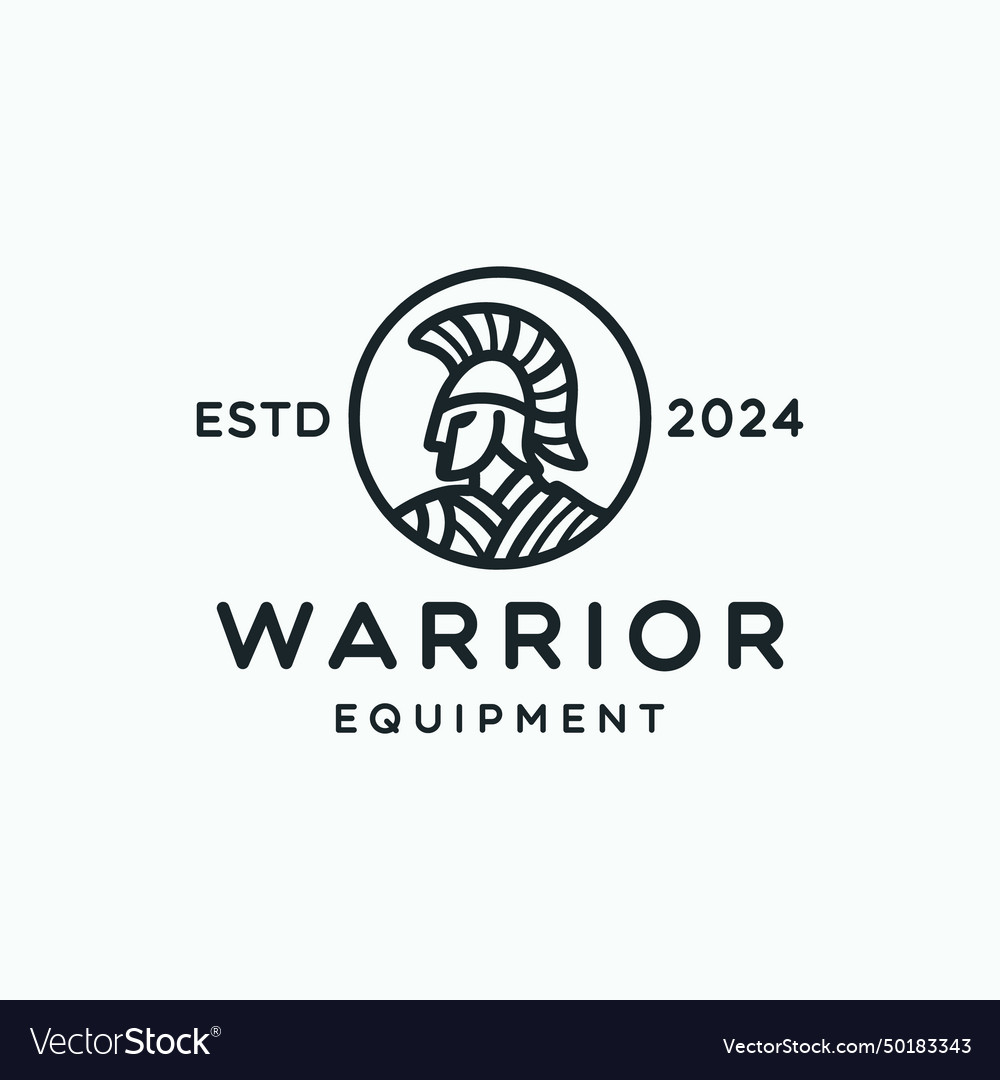 Warrior spartan logo design