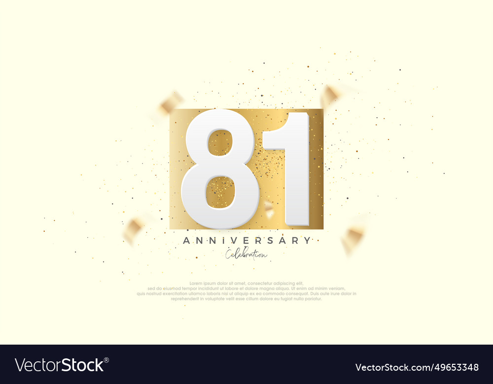 81st anniversary celebration with numbers