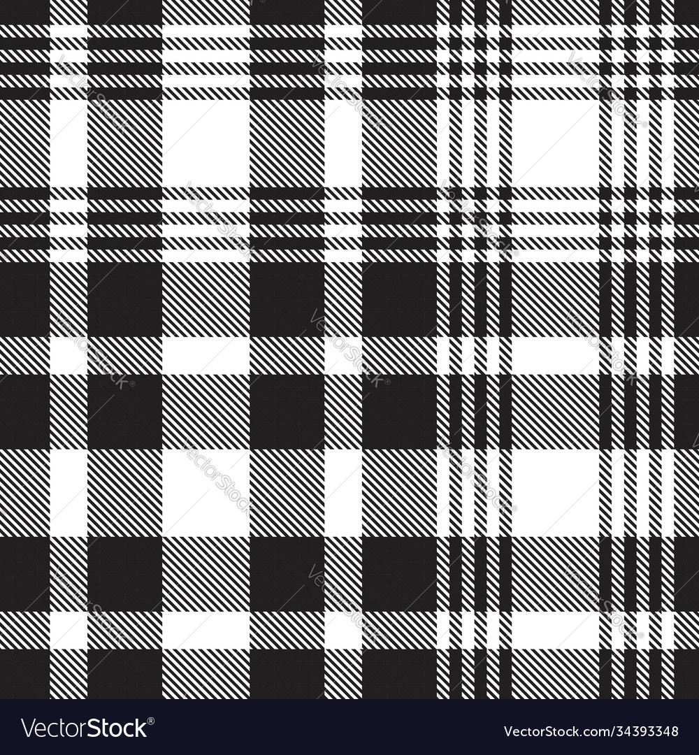 Black and white glen plaid textured seamless Vector Image