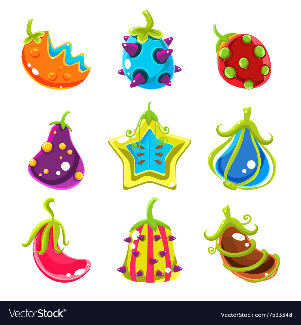 Bright fantasy fruits