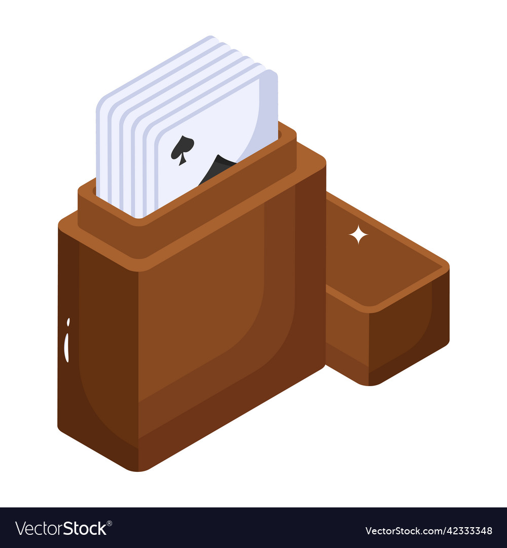 Cards box Royalty Free Vector Image VectorStock