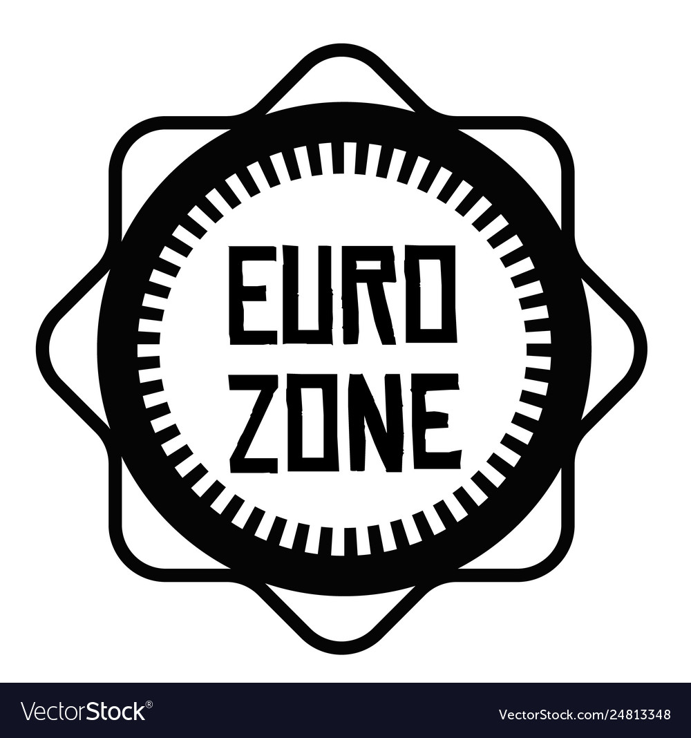 Euro zone stamp on white Royalty Free Vector Image