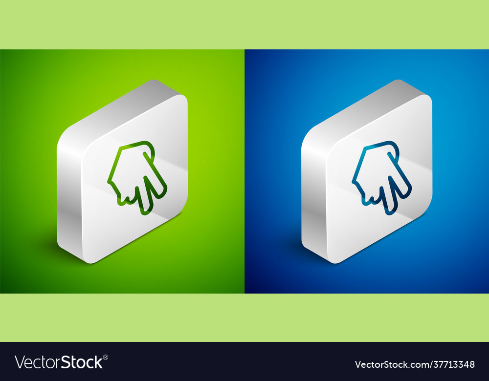 Isometric line baseball glove icon isolated