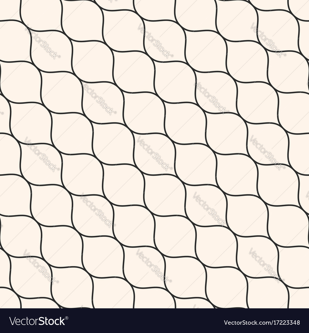 Seamless pattern thin diagonal wavy lines mesh