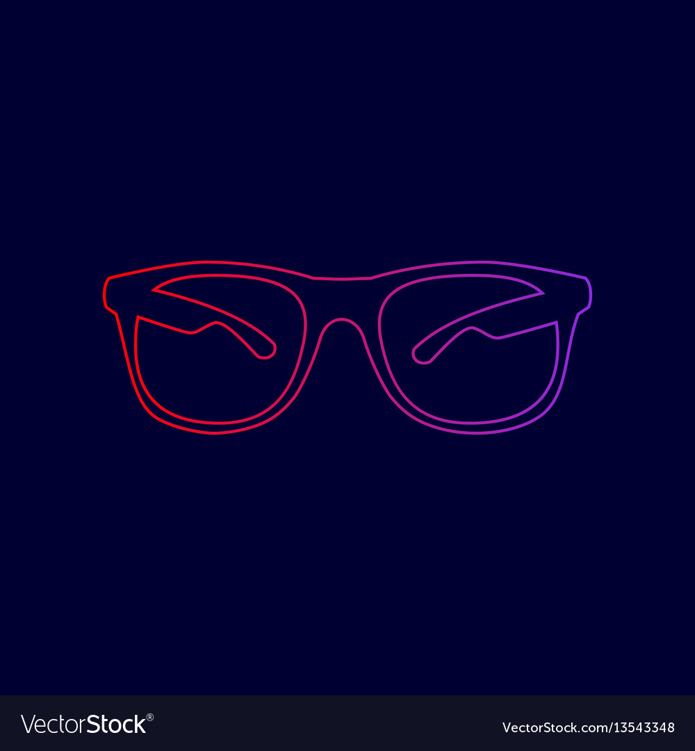Sunglasses sign line icon Royalty Free Vector Image