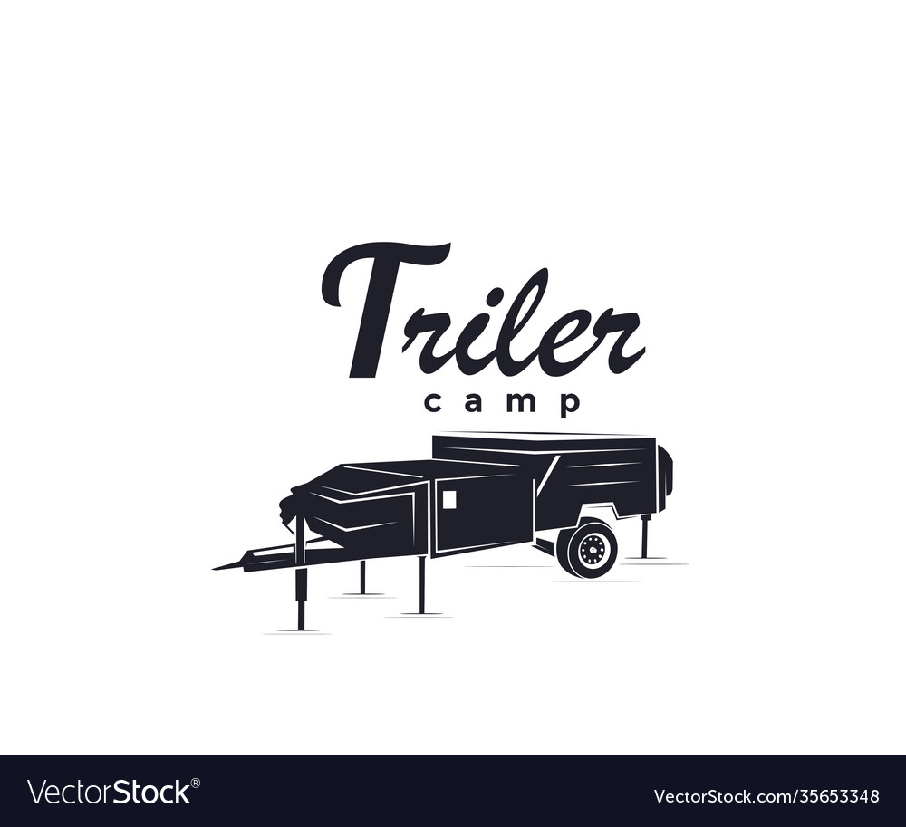 Trailer camp icon logo design silhouette