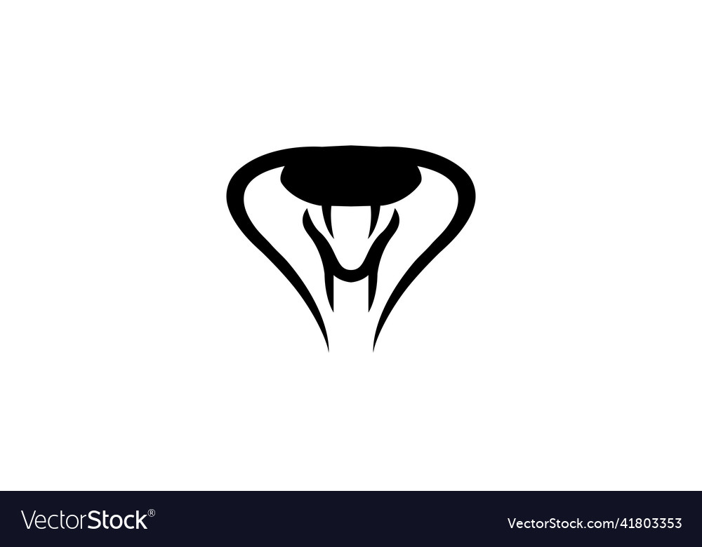 Creative serpent cobra head logo design Royalty Free Vector