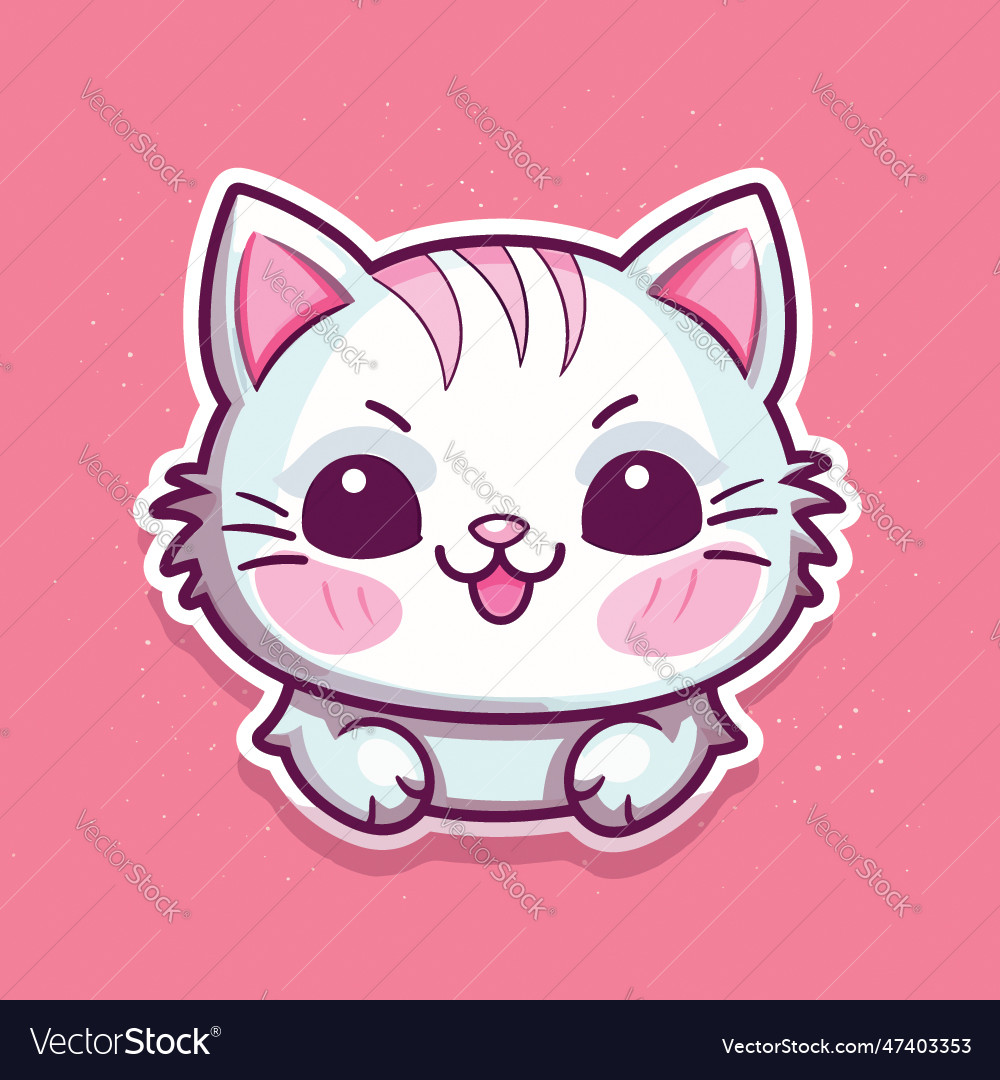 Kawaii cat animal cartoon vector design Stock Vector Image & Art