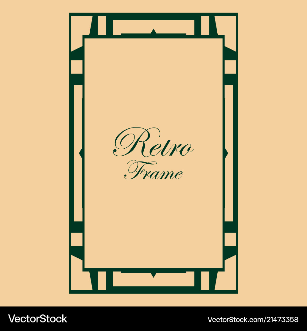 Art deco frame Royalty Free Vector Image - VectorStock