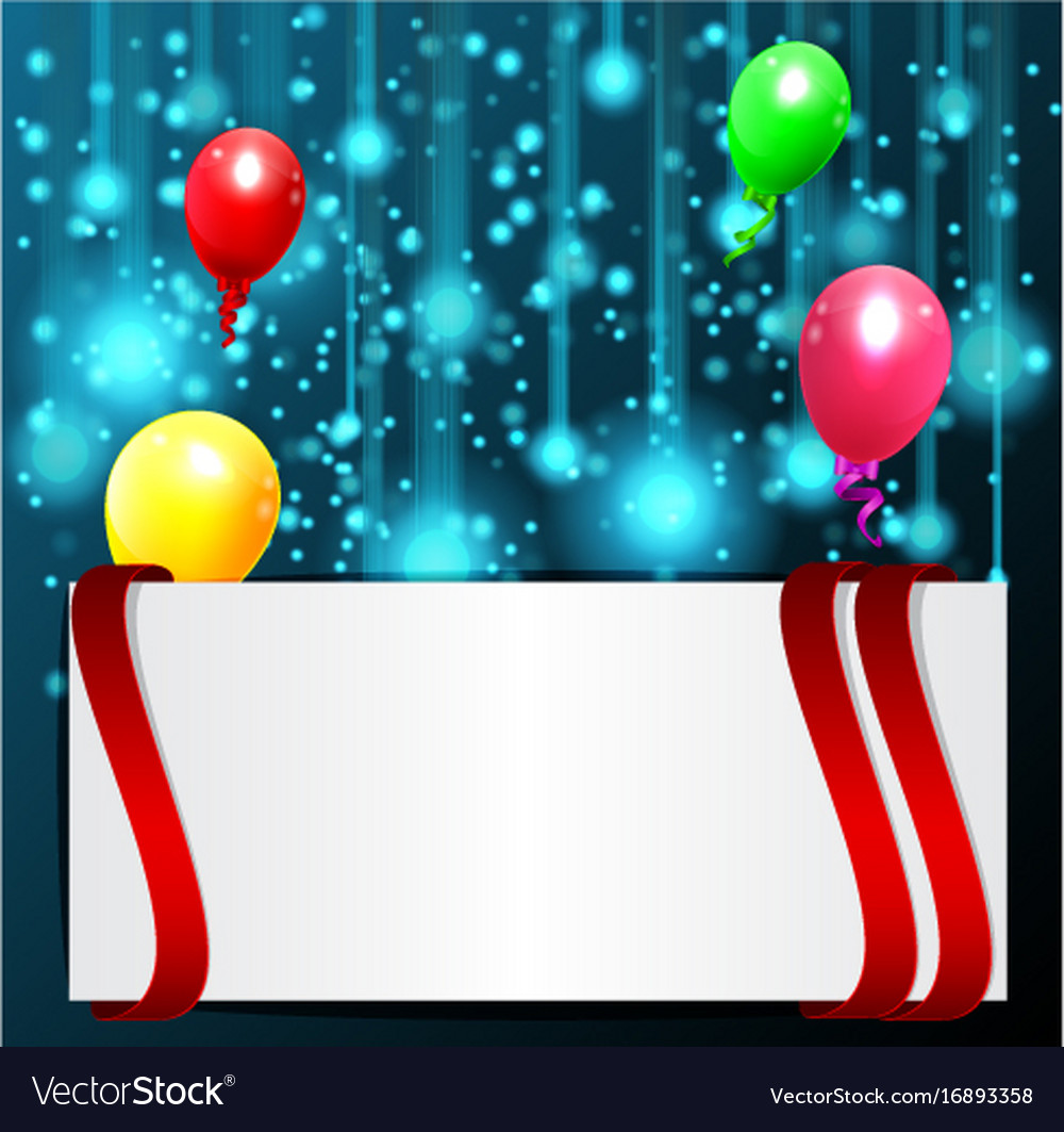 Birthday background with colorful balloons