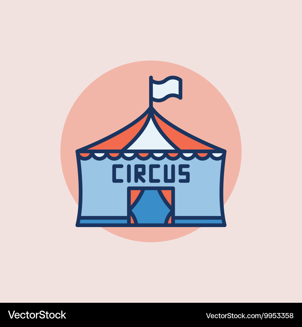 Circus flat icon Royalty Free Vector Image - VectorStock