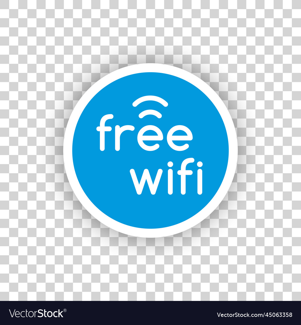 Free wifi sticker Royalty Free Vector Image VectorStock Free wifi sticker Royalty Free Vector Image VectorStock