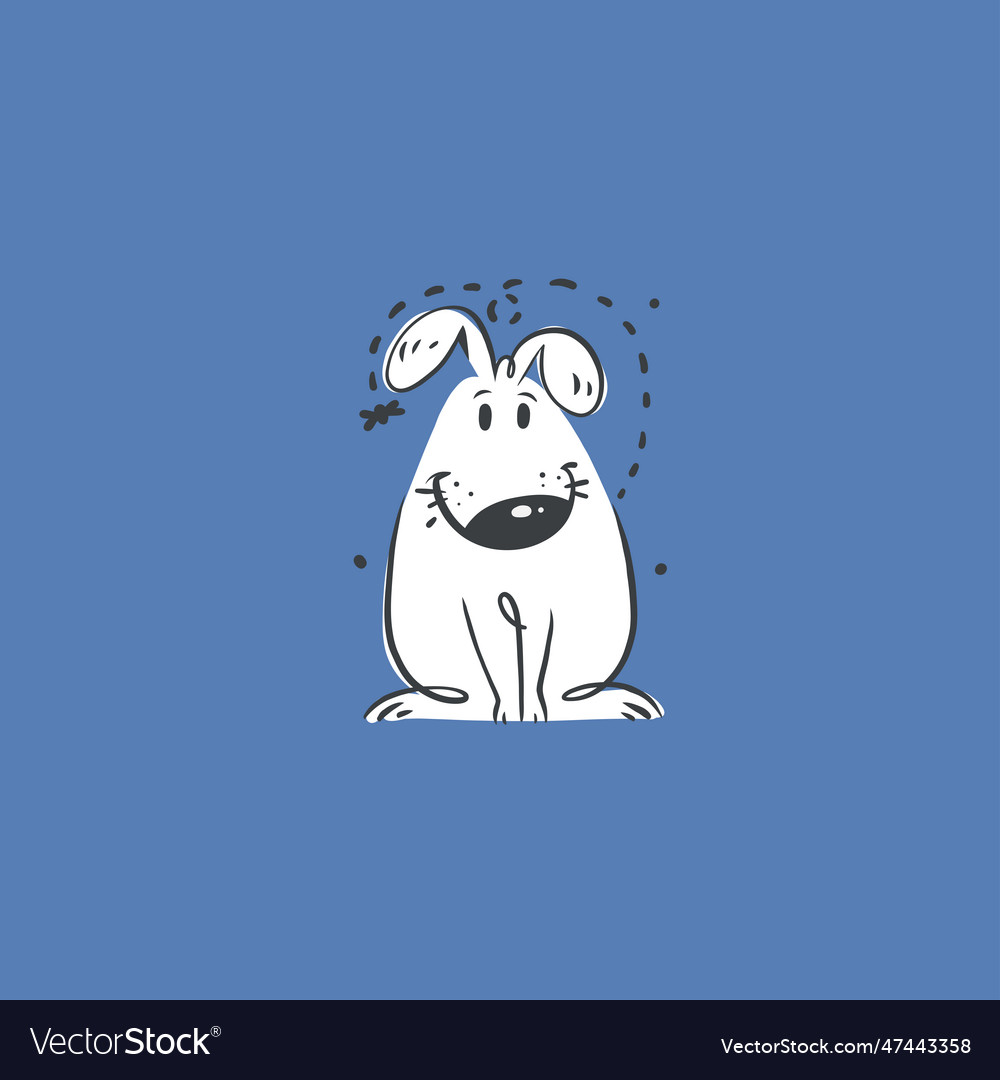 Hand drawing abstract cute dog doodle Royalty Free Vector