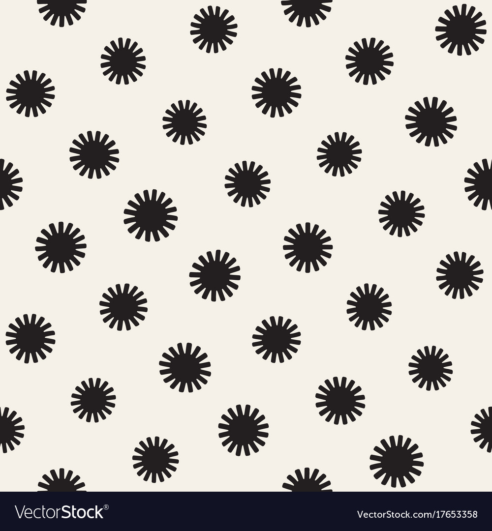 Seamless sunburst shapes freehand pattern