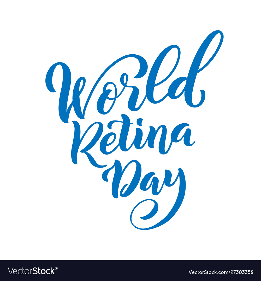 World retina day template for poster with hand