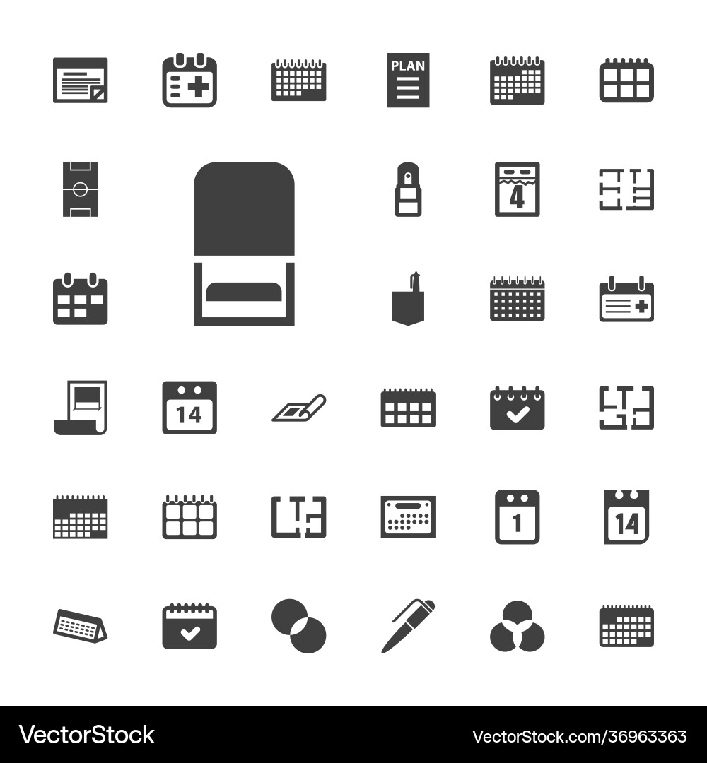 33 plan icons Royalty Free Vector Image - VectorStock