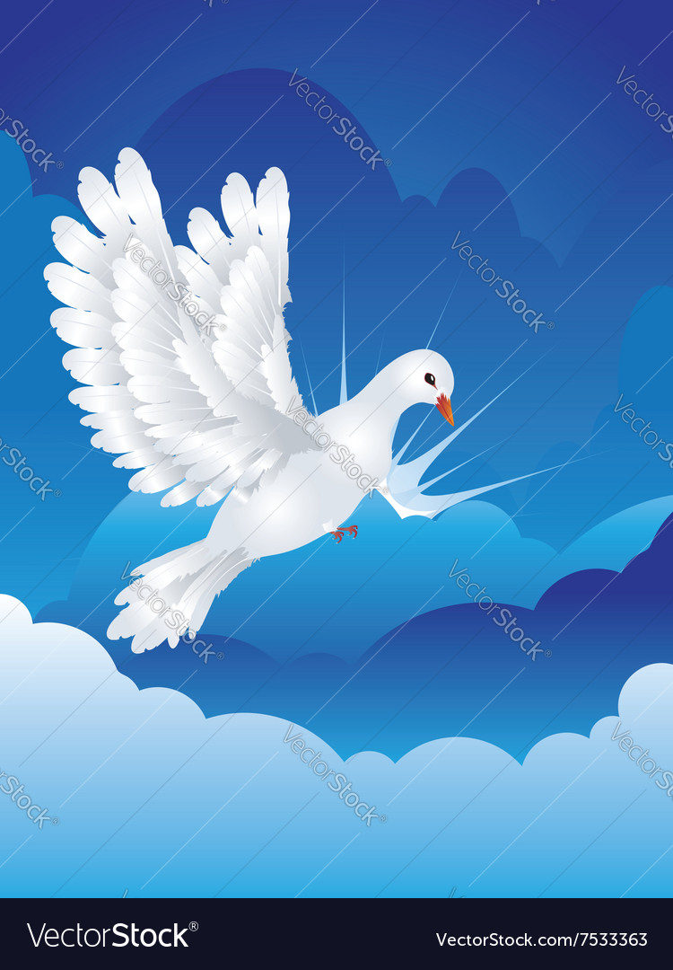 Dove In The Sky5 Royalty Free Vector Image - Vectorstock