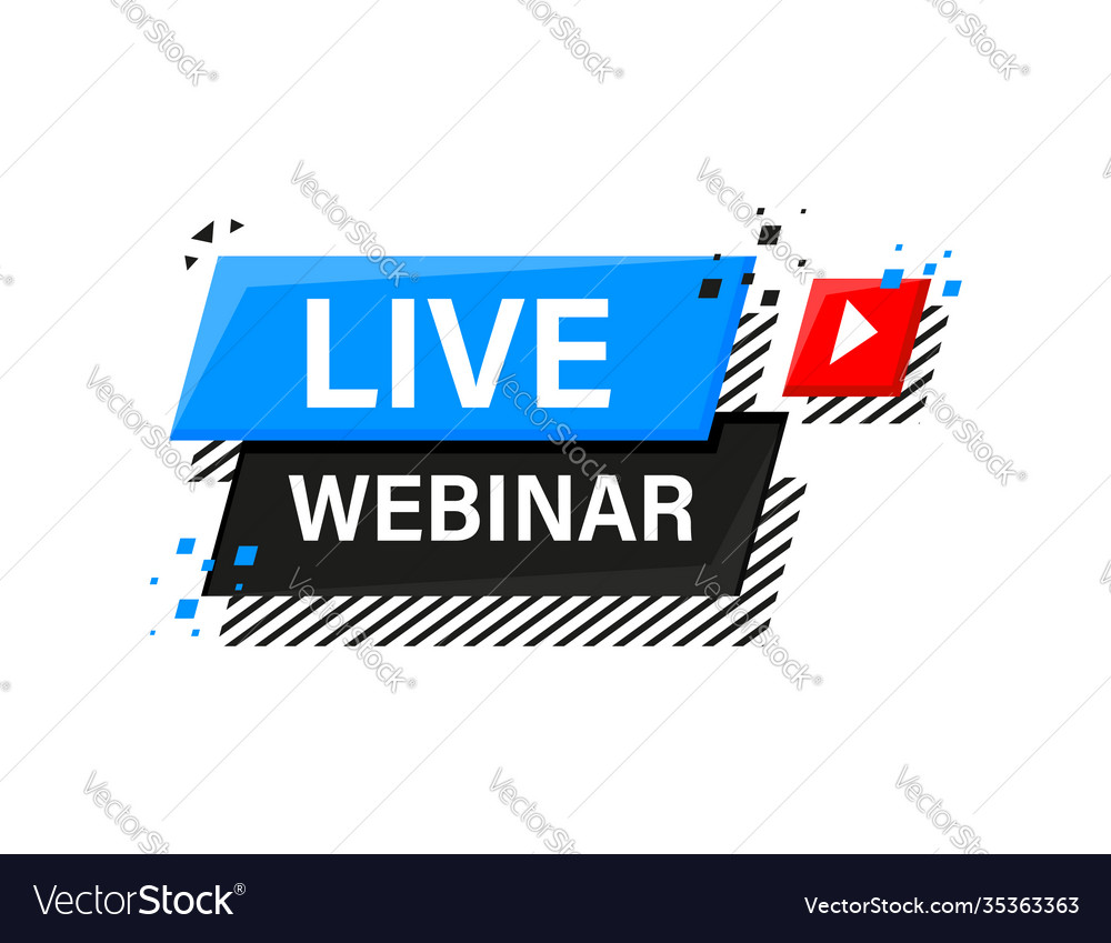 Live webinar flat badge