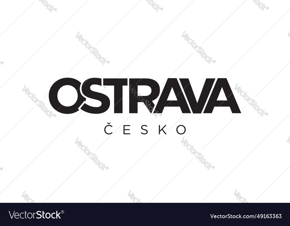 Ostrava in the czech emblem design features