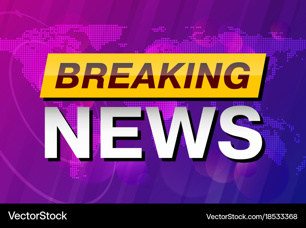 Breaking news tv screen saver background Vector Image